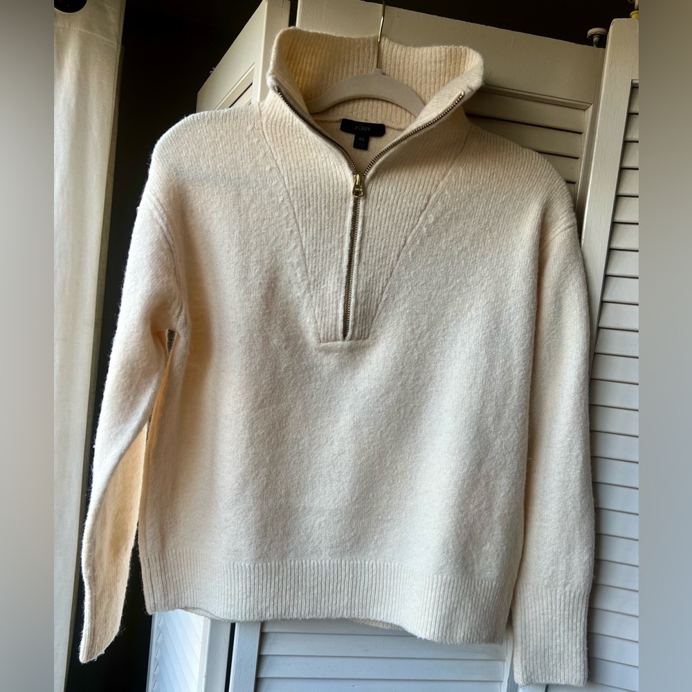J. Crew 1/4 Zip Acrylic Merino Blend Sweater